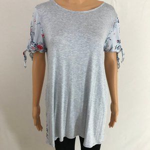 Gray tunic top, blouse,shirt